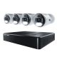 Night Owl - 12 Channel, 4 - Camera Indoor / Outoor Wired 4K 2TB NVR Security System with 2- Way Audio - Black/White