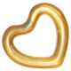 Salus Brands, LLC - CocoNut Float: Gold Glitter Heart Pool Float - 48