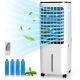 Costway 4-in-1 Portable Evaporative Air Cooler 12L Water Tank 4 Ice Boxes - White