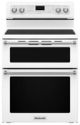 KitchenAid - 6.7 Cu. Ft. Self-Cleaning Freestanding Double Oven Electric Convection Range - White