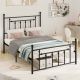 Costway Full Size Metal Bed Frame with Headboard Under-bed Storage Mattress Foundation - Black