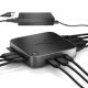 Brydge - Stone CORE Powered Charging Docking Station with 10 Ports, for Windows & MacOS Compatible Laptop - Black