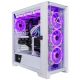 CLX SET Gaming Desktop - AMD Ryzen 9 9900X - 32GB DDR5 5600 Memory - Radeon RX 9070 XT - 2TB NVMe M.2 SSD - White