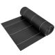 Costway - 6 x 300FT Weed Barrier Landscape Fabric 4.6 OZ Heavy Duty Woven Gardening Mat - Black