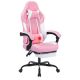 GTPlayer - Racing Style Gaming Chair with Footrest - Pink