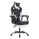 GTPlayer - Ergonomic High Back Gaming Chair with Footrest - Black