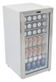 Whynter - 120-Can Beverage Refrigerator - White cabinet w/ stainless steel trim