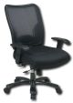 Office Star Products - Ergonomic Chair w/ Double Air Grid Back and Mesh Seat - Black