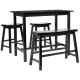 SAFAVIEH Ronin 4-Piece Black Bar Table Set AMH8503A