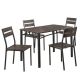William's Home Furnishing Westport 5-Piece Antique Brown and Black Transitional Style Dining Table Set CM3920T-5PK