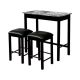 Furniture of America Reta 3-Piece Gray and Black Counter Height Table Set IDF-3720PT-3PK