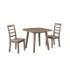 Boraam 3-Piece Boulder Barnwood Wire-Brush Dining Set 71037