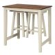 Boyel Living 3-Piece Beige Bar Table Set Counter Pub Table with 2-Stool Chairs WF-HW65218