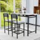 Clihome 3-Piece MDF Top Bar Dining Table Set Seats 2 TO-726-MA