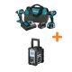 Makita 18V LXT Lithium-Ion Brushless Cordless 2-Pc. Combo Kit (4.0Ah) with bonus 18V LXT Bluetooth Job Site Radio XT269M-XRM06B