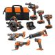 RIDGID 18V Brushless Cordless 8-Tool Combo Kit with (2) 2.0 Ah and (1) 4.0 Ah MAX Output Batteries, and Charger R96264N