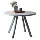 GOJANE 35.4 in. Gray Round Dining Table Modern MDF Table Top Saving Space with Black Legs (Seats 4) W104147152LWY
