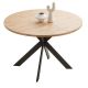 GOJANE 46.4 in. Oak MDF Round Dining Table with Carbon Steel Legs (4-6 Seats) W131453889LWY