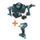 Makita 18V LXT Brushless Cordless Combo Kit 5.0 Ah (2-Pc) with bonus 18V LXT Brushless 4-Speed 1/2 in. Sq. Drive Impact Wrench XT288T-XWT14Z