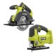 RYOBI ONE+ 18V Cordless 2-Tool Combo Kit with 5 1/2 in. Circular Saw and Jig Saw (Tools Only) PCL500B-PCL525B
