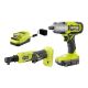 RYOBI ONE+ 18V Cordless 2-Tool Combo Kit with 1/2 in. Impact Wrench, 3/8 in. 4-Position Ratchet, 2.0 Ah Battery and Charger PCL1215K1