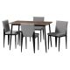 Baxton Studio Bishop 5-Piece Grey and Dark Brown MDF Wood Top Dining Set 2471380213803HD