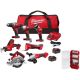 Milwaukee M18 18V Lithium-Ion Cordless Combo Kit 7-Tool w/2-Batteries, Charger with Screwdriver Bit Set (25-Piece) 2695-27SH-48-32-4095