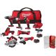 Milwaukee M18 18-Volt Lithium-Ion Cordless Combo Kit 7-Tool with 2-Batteries, Charger and Tool Bag with Drill Bit Set (15-Piece) 2695-27SH-48-89-4670