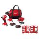 Milwaukee M18 18V Lith-Ion Brushless Cordless Compact Drill/Impact Combo Kit (2-Tool) w/(2) 2.0 Ah Batteries & Bit Set (120-Piece) 3692-22CT-48-32-5155