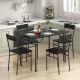 Costway 5-Piece Black MDF Top Dining Room Set Seats 4 HCST02639