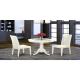 East West Furniture 3-Piece Linen White Finish Solid Wood Top - Dining Room Set - Seats 4 ANIP3-LWH-W-440-HD