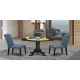 East West Furniture 3-Piece Black Finish Solid Wood Top - Round Dining Room Set with Dropleaf - Seats 4 DLCE3-BLK-21-440-HD