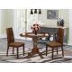 East West Furniture 3-Piece Mahogany Finish Solid Wood Top - Round Dining Room Set with Dropleaf - Seats 4 DLIP3-MAH-C-440-HD