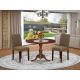 East West Furniture 3-Piece Mahogany Finish Solid Wood Top - Dining Room Set with Dropleaf (Seats-4) DMAB3-MAH-18-440-HD