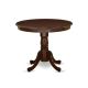 East West Furniture 3-Piece Mahogany Finish Solid Wood Top - Round Dining Room Set - Seats 4 AMIP3-MAH-W-440-HD