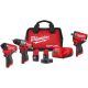 Milwaukee M12 FUEL 12-Volt Li-Ion Brushless Cordless Hammer Drill & Impact Driver Combo Kit with1/2 in. Pin Detent Impact Wrench 3497-22-2563P-20