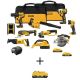 DEWALT 20-Volt Max Lithium-Ion 10-Tool Cordless Combo Kit with 3.0 Ah Compact Battery, (2) 2.0 Ah Batteries, Charger and 2 Bags DCK1021D2WCB230