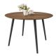 GOJANE 1-Piece Modern Walnut Table Wood 43.3 in. 4-Legs Dining Table (Seats-4) JA7394W-Table