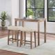 OSP Home Furnishings Celina 3-Pieces Natural Wood/Lt Brown Counter Height Dining Set CEL4222-NT