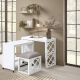 Lazzara Arin White 3-Piece Pack Desks with Stool Set 4998WHT