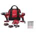 Milwaukee M1818VLithIon Cordless Drill&Impact/Driver Combo Kit(2)1.5Ah Batteries,Charger &SHOCKWAVE Impact Duty 6in NutDriver(6PC) 2691-22-49-66-4567