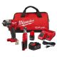 Milwaukee M18 FUEL 18V Cordless Mid Torque 1/2 in. Impact Wrench w/ M12 FUEL 3/8 in. Ratchet & Battery/Charger Combo Kit 3890-22