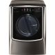 LG - SIGNATURE 9.0 Cu. Ft. 14-Cycle Smart Wi-Fi Gas Dryer with TurboSteam - Black stainless steel