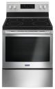 Maytag - 5.3 Cu. Ft. Self-Cleaning Freestanding Fingerprint Resistant Electric Range - Stainless steel