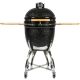 Coyote - Asado Charcoal Smoker w/ Cart - Side Shelves - Black/Stainless