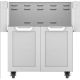 Hestan - Double-Door Tower Cart for 30in. Gas Grills - Stainless Steel
