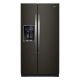 Whirlpool - 20.6 Cu. Ft. Side-by-Side Counter-Depth Refrigerator - Black stainless steel