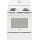 GE - 5.3 Cu. Ft. Freestanding Electric Range with Self-Cleaning and Sensi-temp Technology - White