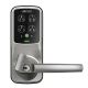 Lockly - Secure Plus Smart Lock Bluetooth Retrofit Door Handle with Touchscreen/Fingerprint Sensor/Key Access/Auto Lock - Satin Nickel