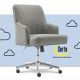 Serta Leighton Modern Fabric & Memory Foam Home Office Chair - Soft Medium Gray
